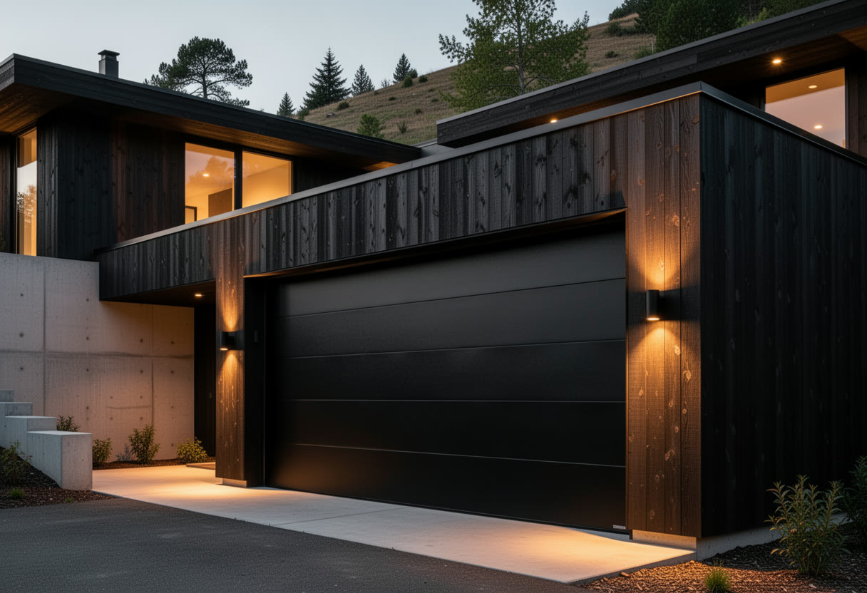 Blackline sectional — Hillside residence