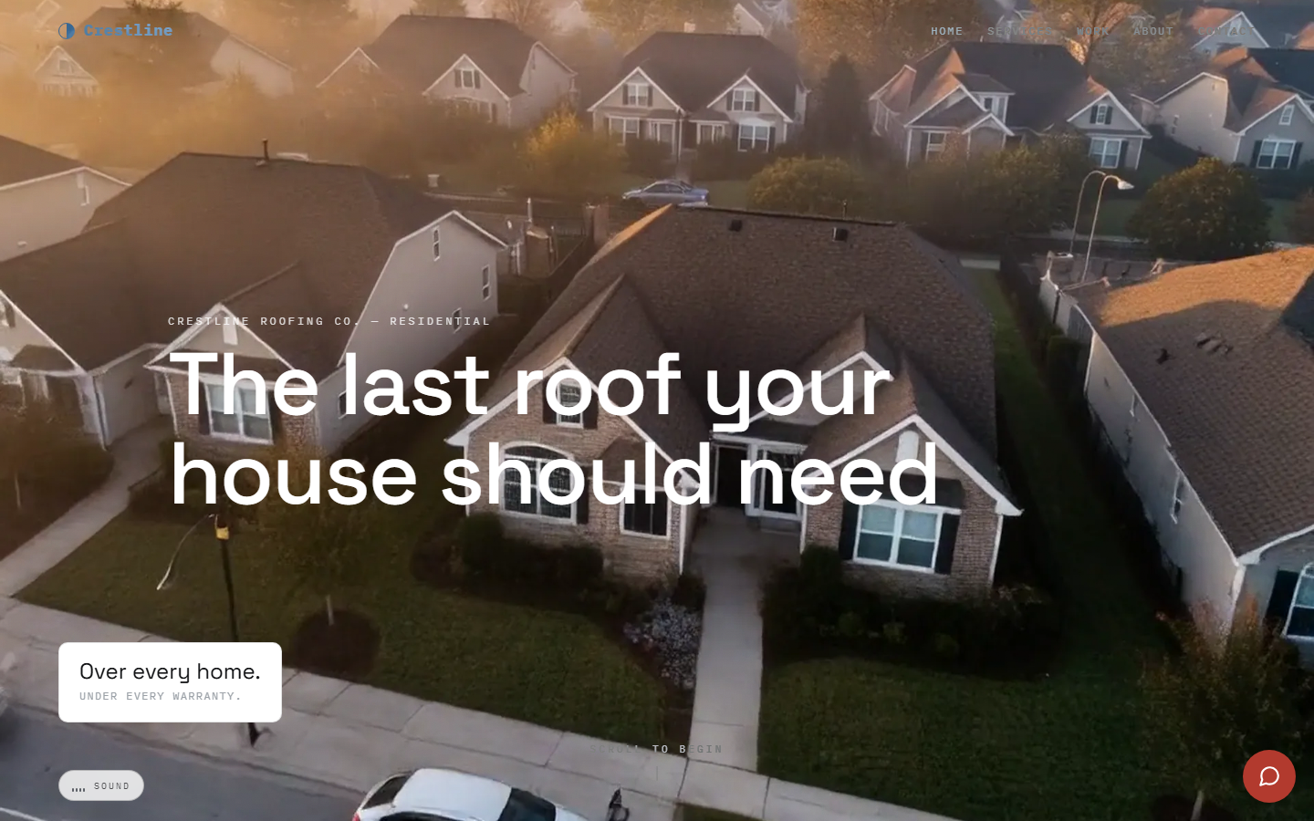 Crestline Roofing Co. screenshot