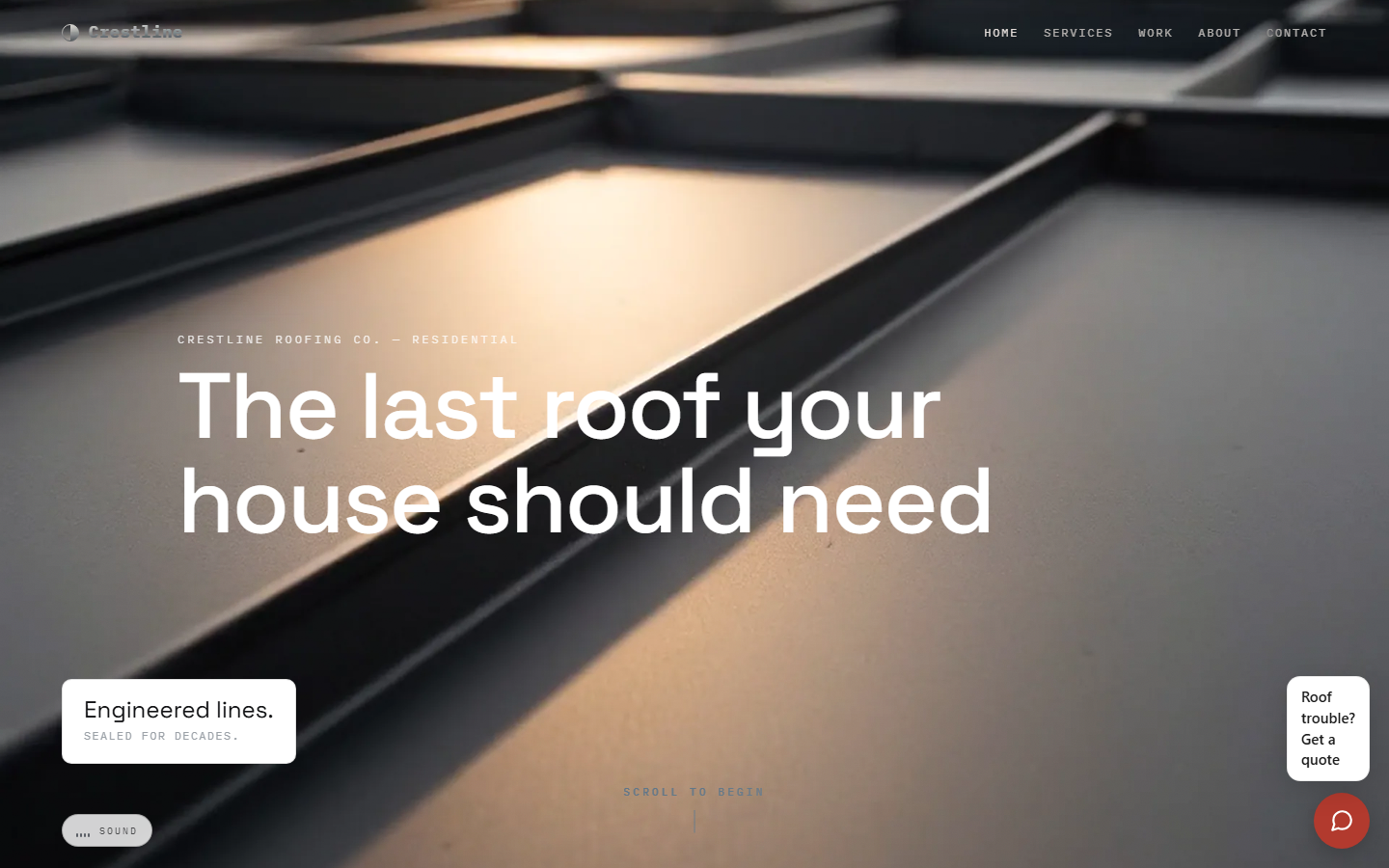 Crestline Roofing Co. screenshot